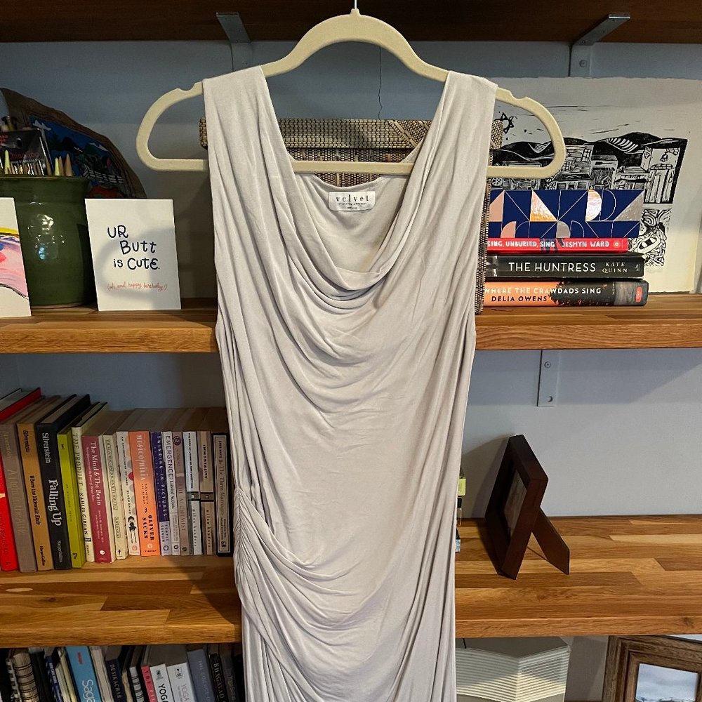 Velvet Ruched Knit Dress